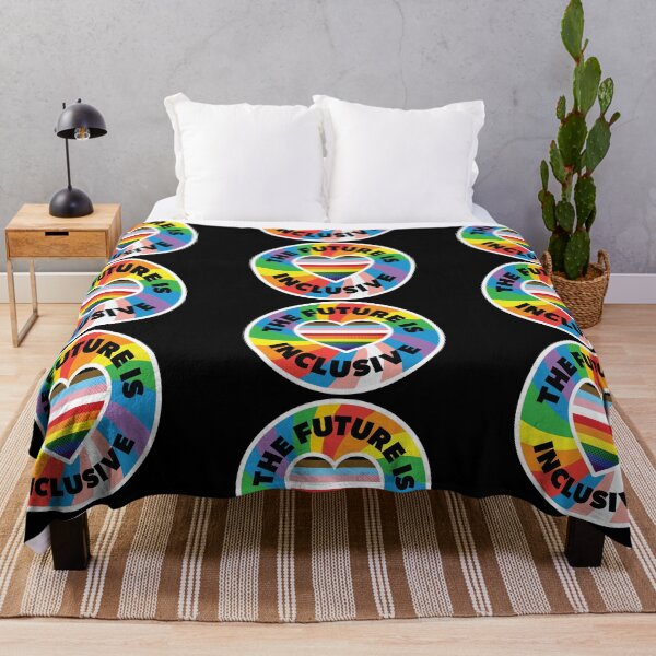 Item preview, The Future Is Inclusive Pride Month rainbow LGBTQIA colorful rainbow circle text design designed and sold by Jdawnink.