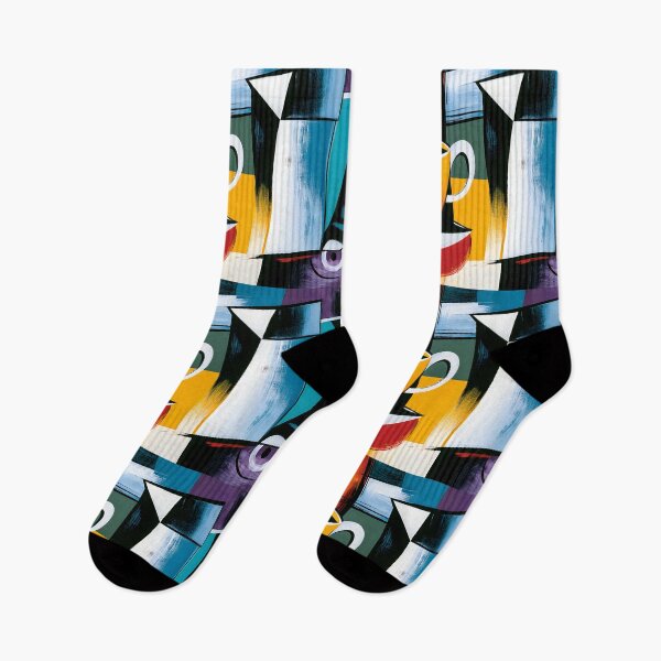 Item preview, Coffee in Living Geometry - Steaming Cup Rendered Through Bold Color and Modern Abstract Design designed and sold by OlfactoART Studio.
