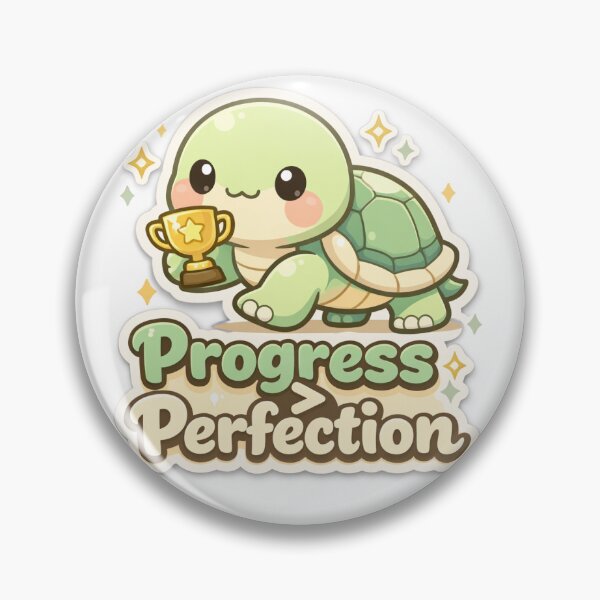 Item preview, Cute Turtle Sticker Kawaii Motivation Aesthetic for Self Growth & Positive Progress designed and sold by CutePrintCorner.
