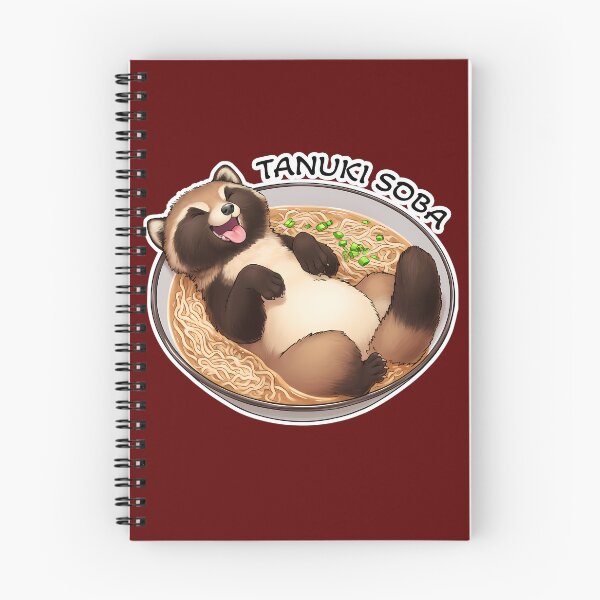 Item preview, Tanuki Soba - Cute raccoon-dog laying in noodles - Funny designed and sold by Hungry-Fox.