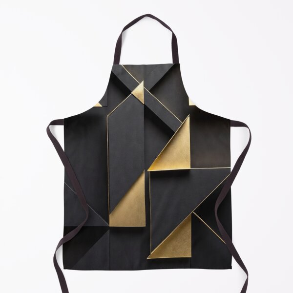 Item preview, Geometric Black and Gray Triangles with Gold designed and sold by IntelliMindDesigns.