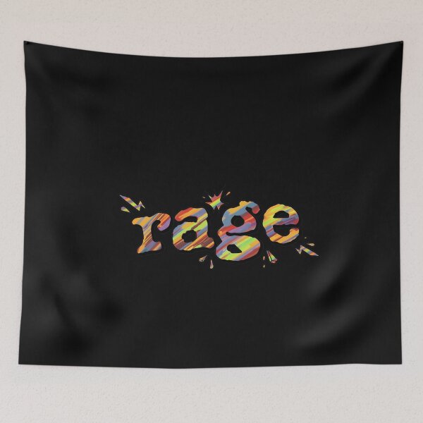 Item preview, Rage Abstract Colorful Expression Typography designed and sold by Prof4Artist.