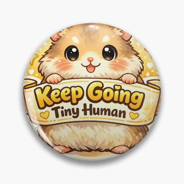 Item preview, Tiny Hamster Sticker Kawaii Motivation Aesthetic for Encouragement & Positive Vibes designed and sold by CutePrintCorner.