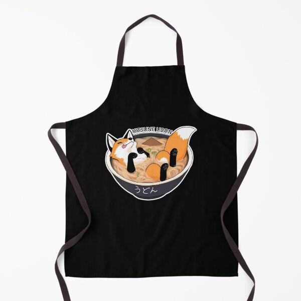 Item preview, Kitsune Udon - Cute fox laying in udon noodles - funny designed and sold by Hungry-Fox.
