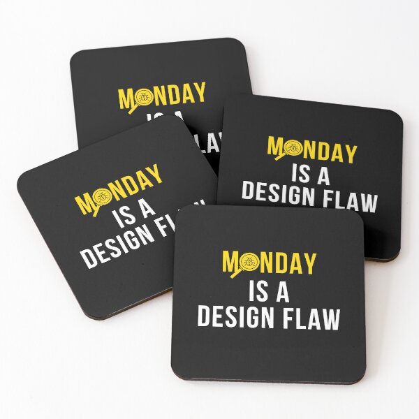 Item preview, Monday Is A Design Flaw Funny Work Sticker Office Humor Anti Monday Gift designed and sold by TongTang.
