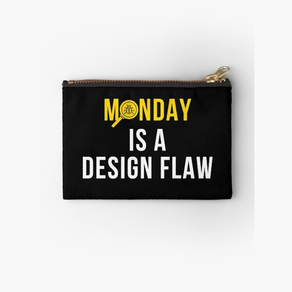 Item preview, Monday Is A Design Flaw Funny Work Sticker Office Humor Anti Monday Gift designed and sold by TongTang.