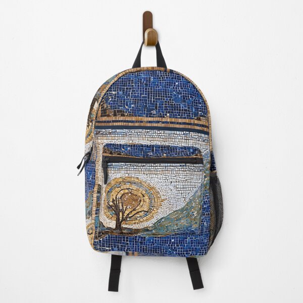 Item preview, Mosaic Tree Sunset Over Blue Wave — Becoming Wall Art Print & Home Decor designed and sold by INKandSOULbyLUNA.