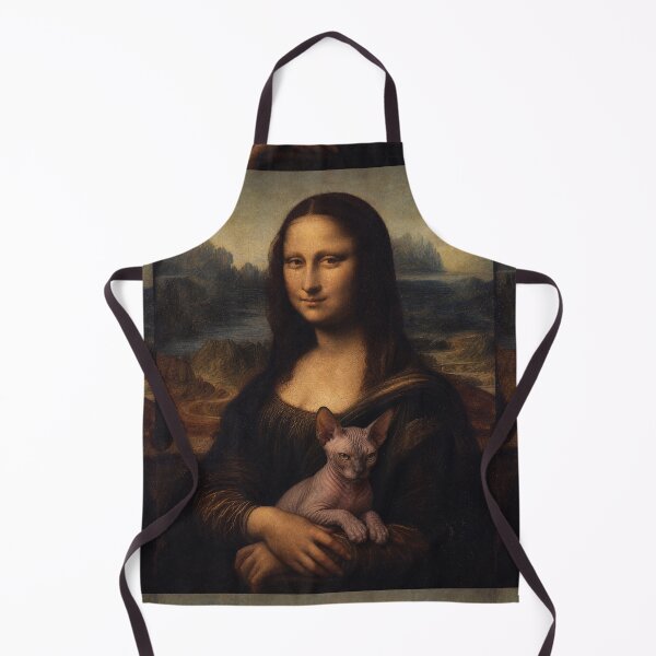 Item preview, Mona Lisa and Sphynx Cat Painting - Funny Renaissance Parody Painting designed and sold by merchxwear.