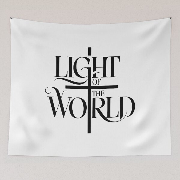 Item preview, Light Of The World Christian Cross Scripture Faith Based Design designed and sold by HahaHandlesHub.