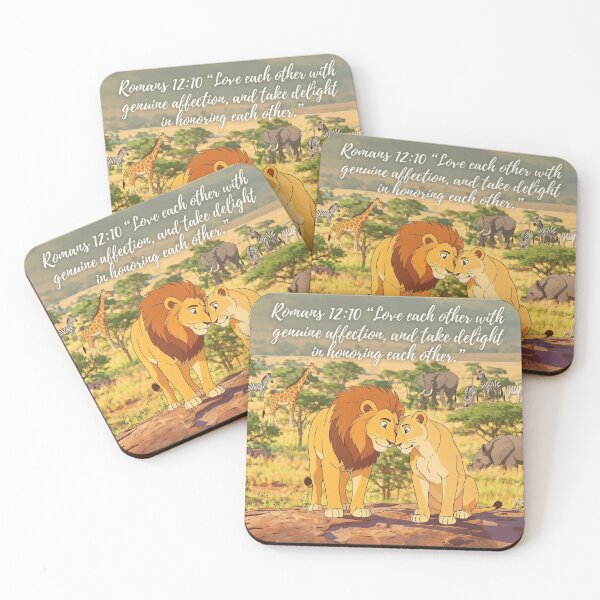 Item preview, Simba and Nala Romans 12:10 designed and sold by LeagueHeavenGG.
