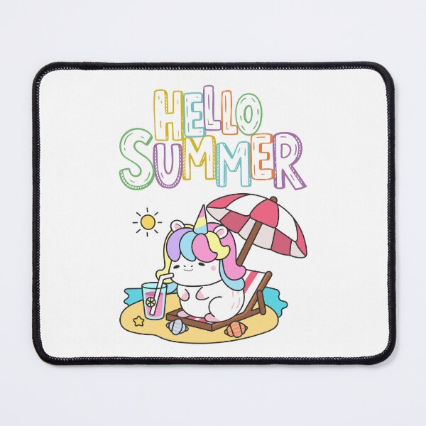 Item preview, Hello Summer Unicorn Beach Drink T-Shirt designed and sold by FestivityFinds.