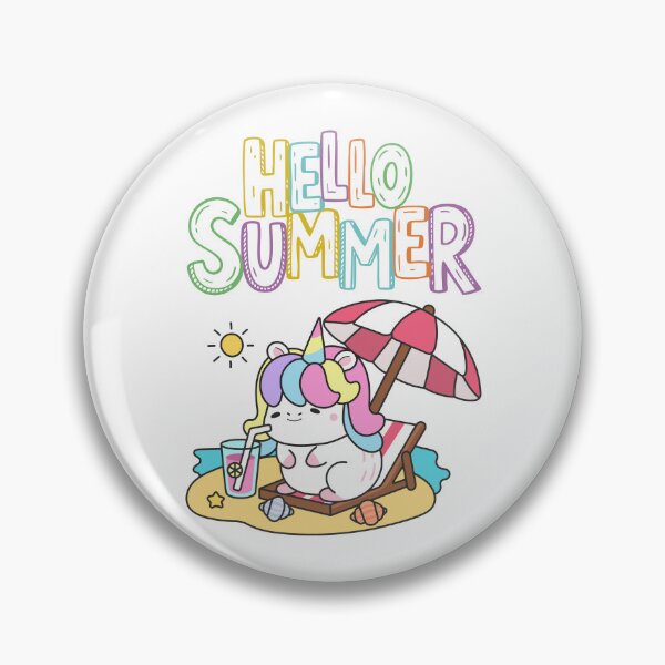 Item preview, Hello Summer Unicorn Beach Drink T-Shirt designed and sold by FestivityFinds.