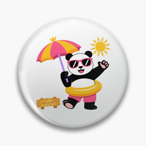 Item preview, Hello Summer Panda Pool Float Beach Kids T-Shirt designed and sold by FestivityFinds.