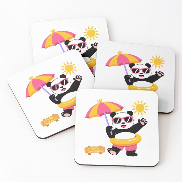 Item preview, Hello Summer Panda Pool Float Beach Kids T-Shirt designed and sold by FestivityFinds.
