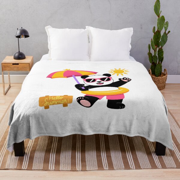 Item preview, Hello Summer Panda Pool Float Beach Kids T-Shirt designed and sold by FestivityFinds.