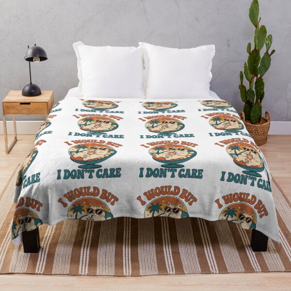 Item preview, Funny Retro Cat Would But Don't Care designed and sold by IvoryArtDesign.
