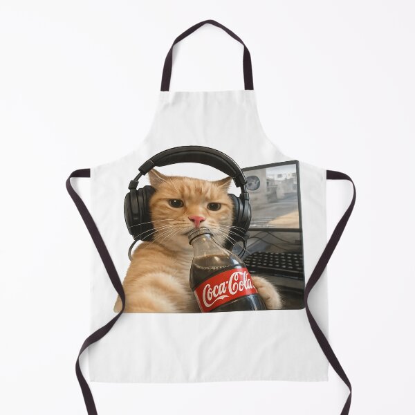 Item preview, Funny Gamer Cat Drinking Soda Meme Sticker – Cute Gaming Cat Gift designed and sold by wamdahcreative.