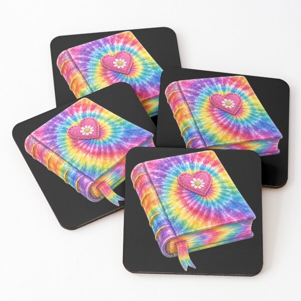 Item preview, Rainbow Tie-Dye Heart Journal designed and sold by jgvisualarts.