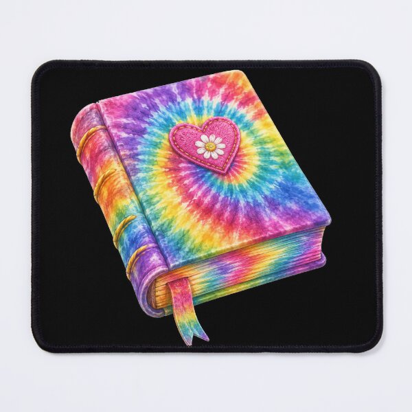 Item preview, Rainbow Tie-Dye Heart Journal designed and sold by jgvisualarts.