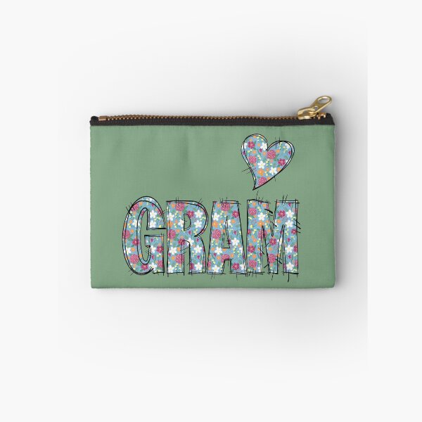 Item preview, Gram Grandma Floral Stitch Pattern with green background  designed and sold by missmann.