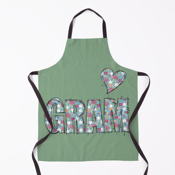 Item preview, Gram Grandma Floral Stitch Pattern with green background  designed and sold by missmann.