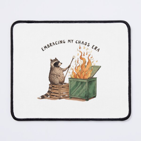 Item preview, Embracing My Chaos Era Funny Raccoon Fire T-Shirt designed and sold by FestivityFinds.