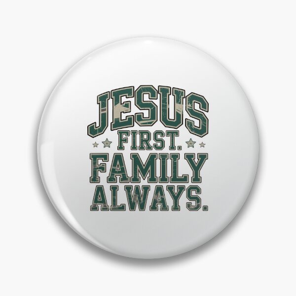 Item preview, Jesus First Always Christian Faith Retro Vintage Religious Design designed and sold by HahaHandlesHub.