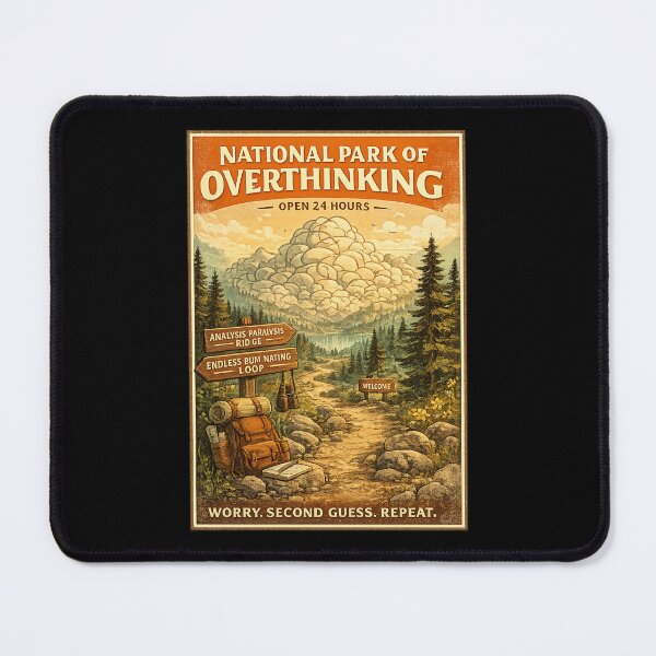 Item preview, National Park of Overthinking | Funny Retro National Park Poster | Overthinker Gift designed and sold by MrDev.