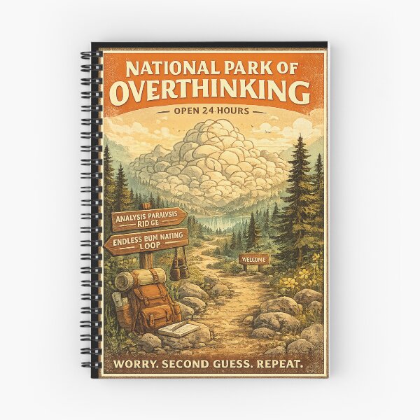 Item preview, National Park of Overthinking | Funny Retro National Park Poster | Overthinker Gift designed and sold by MrDev.