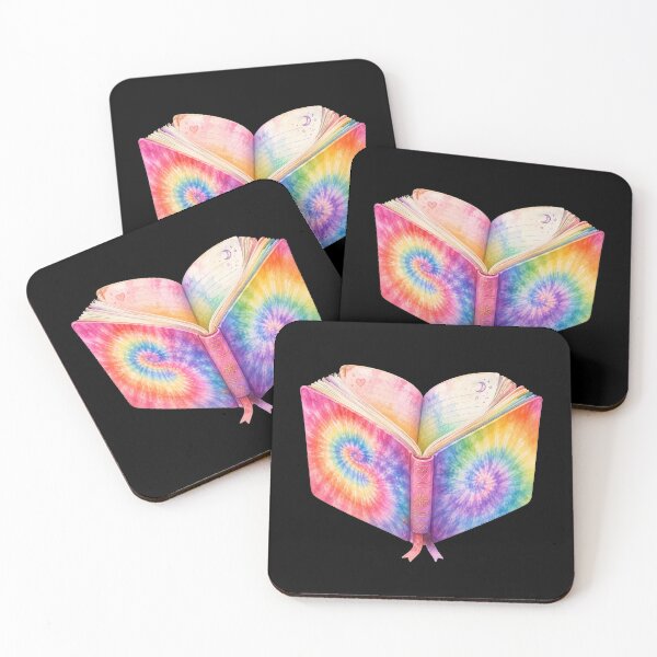 Item preview, Rainbow Tie Dye Open Book Art designed and sold by jgvisualarts.