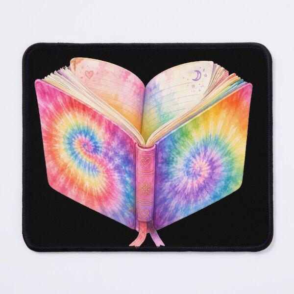 Item preview, Rainbow Tie Dye Open Book Art designed and sold by jgvisualarts.