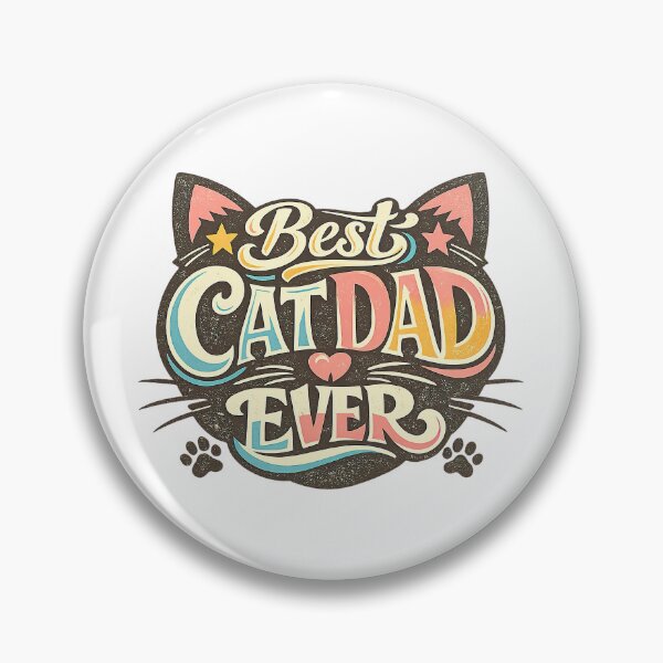 Item preview, Best Cat Dad Ever, Retro Vintage Style designed and sold by graphic-genie.