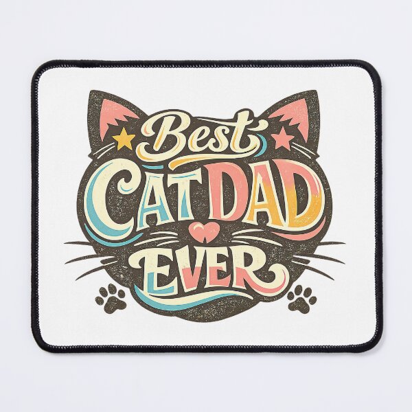 Item preview, Best Cat Dad Ever, Retro Vintage Style designed and sold by graphic-genie.