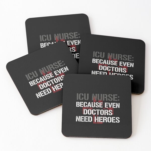 Item preview, ICU Nurse Because Even Doctors Need Heroes distressed gift designed and sold by language-des.