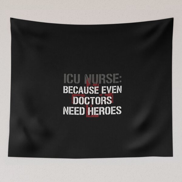 Item preview, ICU Nurse Because Even Doctors Need Heroes distressed gift designed and sold by language-des.
