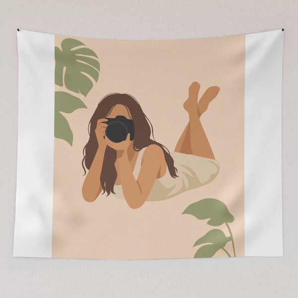 Item preview, Cozy Camera Girl Print, Boho Decor designed and sold by Studio pod Burom.