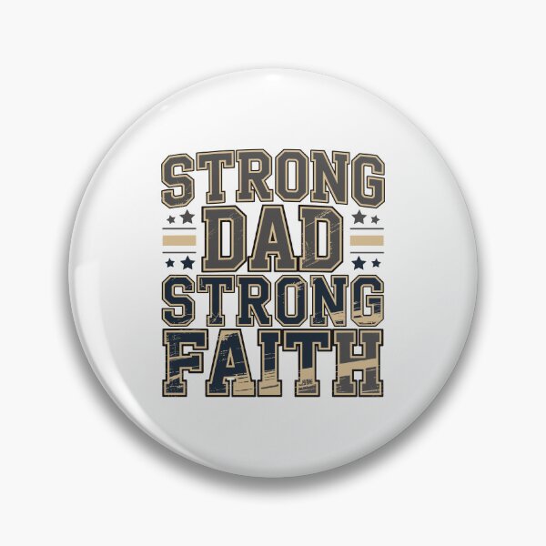 Item preview, Strong Dad Strong Faith Christian Fathers Day Vintage Dad Design designed and sold by HahaHandlesHub.
