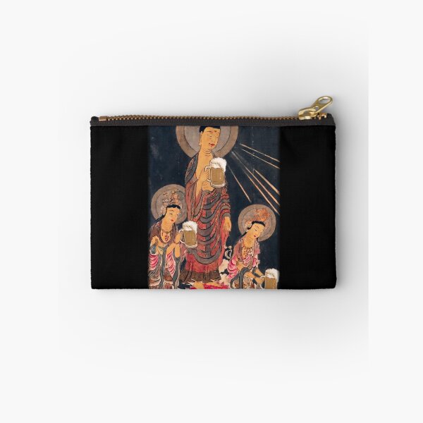 Item preview, Funny Ukiyo-e Buddha Drinking Beer Graphic designed and sold by Tokyo Hebereke Market.