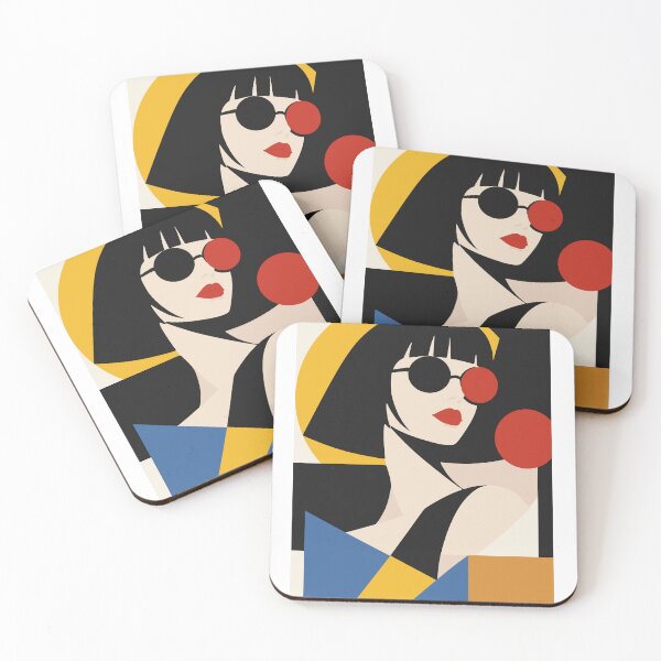 Item preview, Bauhaus-Inspired Woman Portrait, Bold Geometric Modern Art designed and sold by Studio pod Burom.