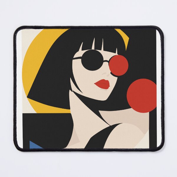 Item preview, Bauhaus-Inspired Woman Portrait, Bold Geometric Modern Art designed and sold by Studio pod Burom.