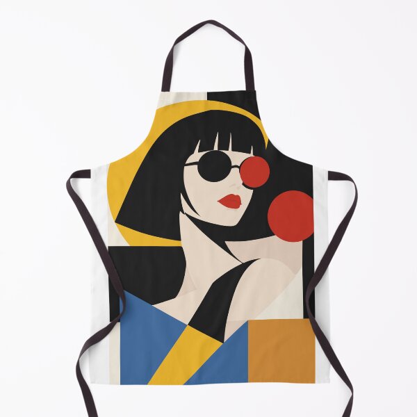 Item preview, Bauhaus-Inspired Woman Portrait, Bold Geometric Modern Art designed and sold by Studio pod Burom.