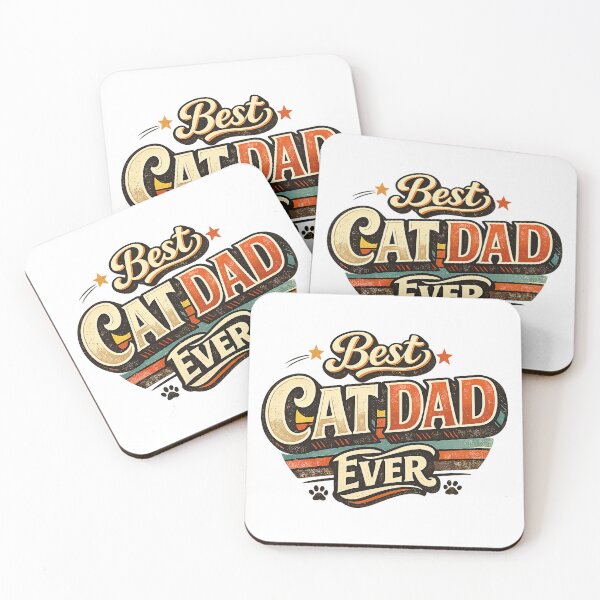 Item preview, Best Cat Dad Ever, Retro Vintage Style designed and sold by graphic-genie.