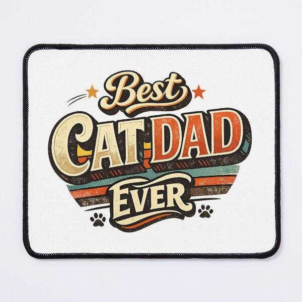 Item preview, Best Cat Dad Ever, Retro Vintage Style designed and sold by graphic-genie.