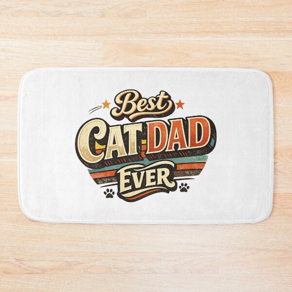 Item preview, Best Cat Dad Ever, Retro Vintage Style designed and sold by graphic-genie.