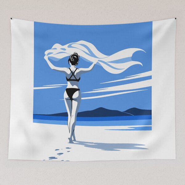 Item preview, Minimalist Beach Freedom Print, Coastal Decor designed and sold by Studio pod Burom.