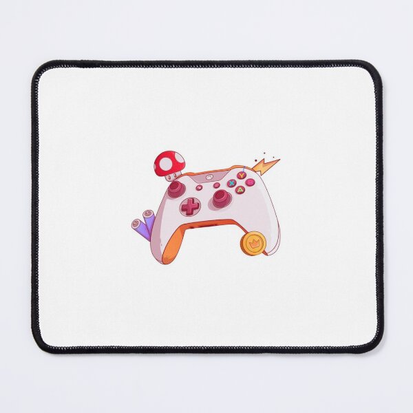 Item preview, Super Mushroom and Crown Xbox Controller Illustration designed and sold by PriyanshuxM.