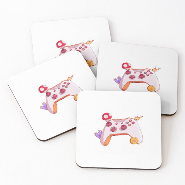 Item preview, Super Mushroom and Crown Xbox Controller Illustration designed and sold by PriyanshuxM.