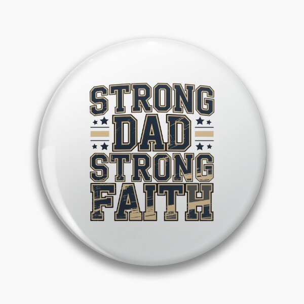 Item preview, Strong Dad Strong Faith Christian Father Vintage Fathers Day Design designed and sold by HahaHandlesHub.