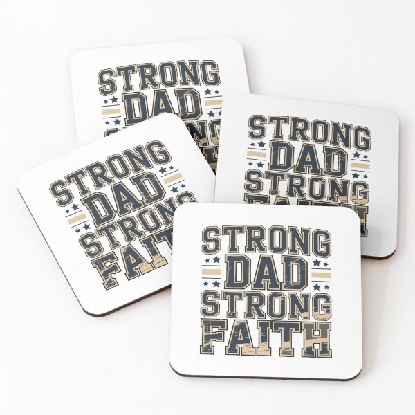 Item preview, Strong Dad Strong Faith Christian Father Vintage Fathers Day Design designed and sold by HahaHandlesHub.