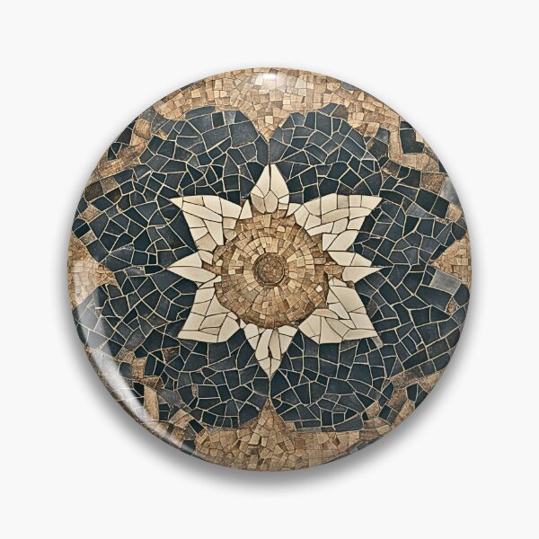 Item preview, Mosaic Geometric Lotus Mandala Stone — Harmony Wall Art Print & Home Decor designed and sold by INKandSOULbyLUNA.